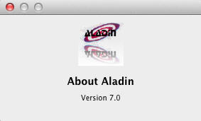 Aladin 7.0 : About screen