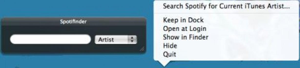 Search window and program menu