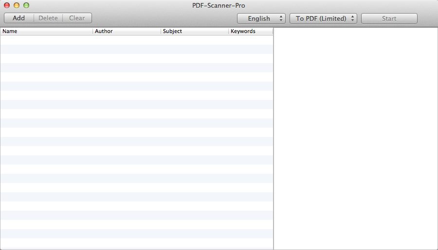 PDF-Scanner-Pro 1.0 : Main Window