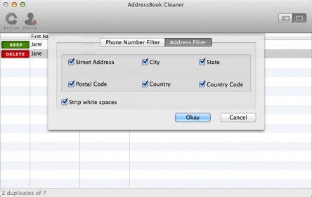 Selecting Address Filters