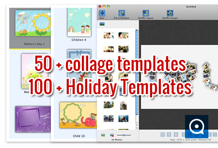 CollageFactory Pro 2.0 : many collage templates / greeting card templates