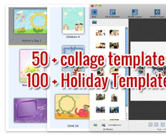many collage templates / greeting card templates