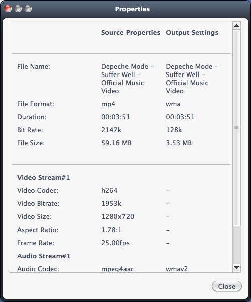 4Media Audio Converter 6.5 : Checking Input File Info