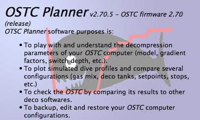 OSTC Planner 2.7 : About Window