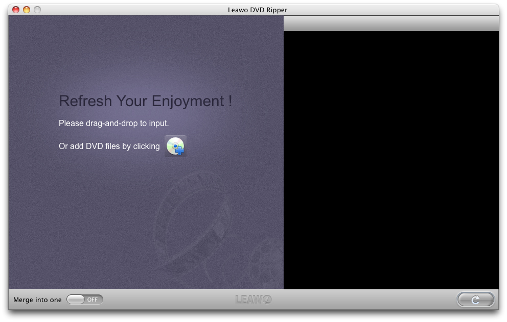 Leawo DVD Ripper for Mac 3.0 : Main Window
