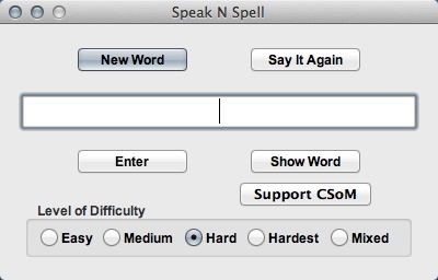Speak N Spell 1.7 : Main Window