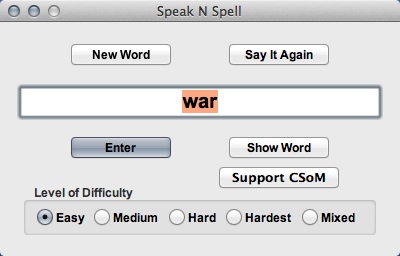 Speak N Spell 1.7 : Entering Word