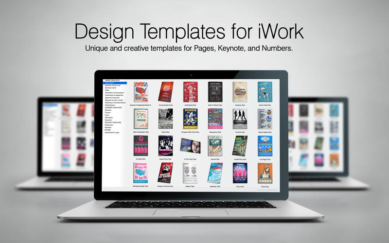 Design Templates for iWork: Pages Keynote Numbers 4.0 : Main window