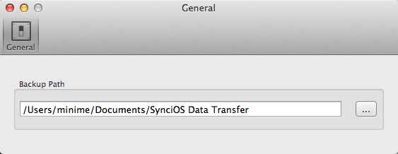 SynciOS Data Transfer 1.0 : Program Preferences