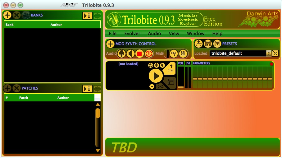 Trilobite 0.9 beta : Main Window