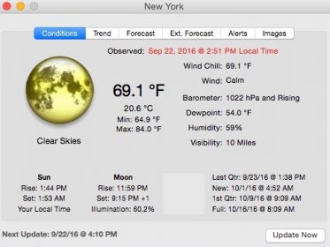 Checking Weather Info For New York