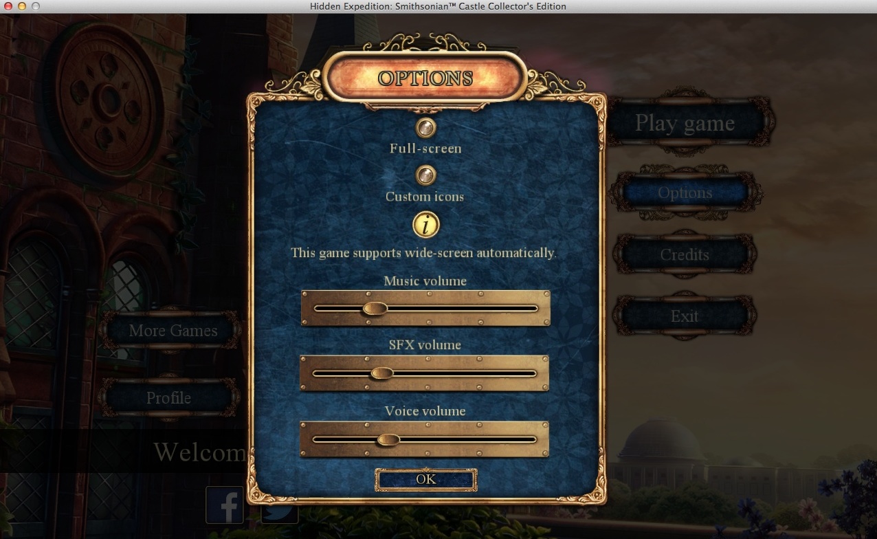 Hidden Expedition: Smithsonian Castle Collector's Edition 2.0 : Game Options