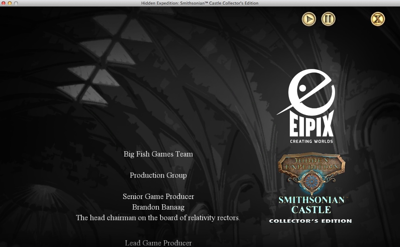 Hidden Expedition: Smithsonian Castle Collector's Edition 2.0 : Credits Window