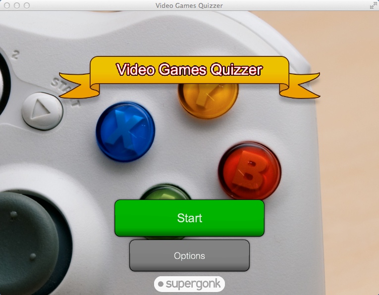 Video Games Quizzer 2.0 : Main Menu