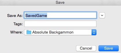 Absolute Backgammon 8.7 : Saving Game Progress