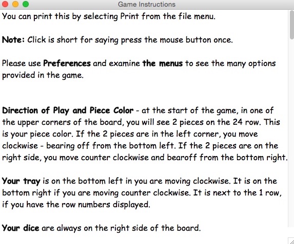 Absolute Backgammon 8.7 : Help Guide