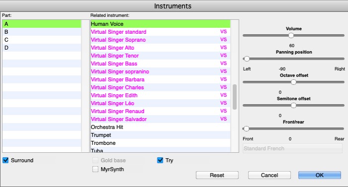 PDFtoMusic Pro 1.7 : Instruments