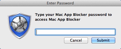 Mac App Blocker 2.7 : Entering Master Password