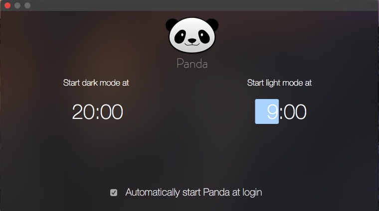 Panda 1.0 : Main window