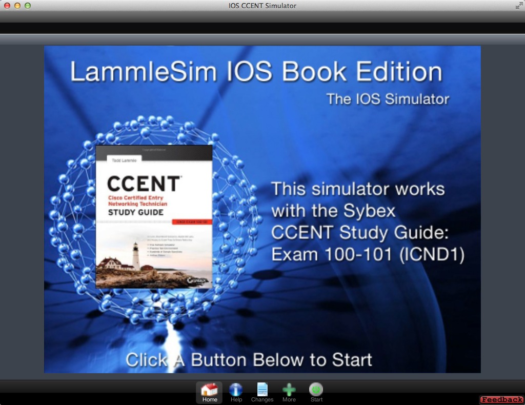 LammleSim Cisco CCENT Simulator : Main window