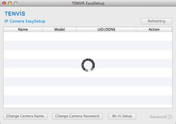 TENVIS EasySetup 1.1 : Main window