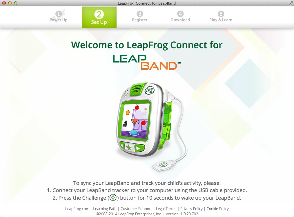 LeapBand (LeapFrog Connect) 1.0 : Main window