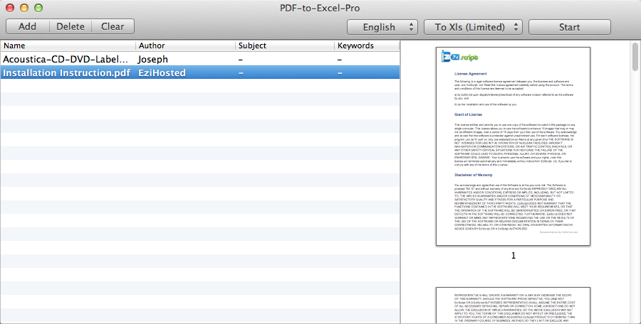 PDF-to-Excel-Pro 1.0 : Add PDF Files