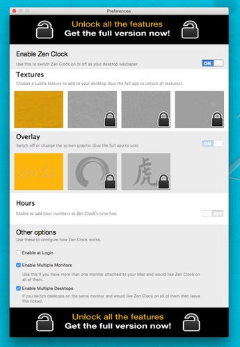 Zen Clock Free - Live Desktop Wallpaper 1.0 : Main window