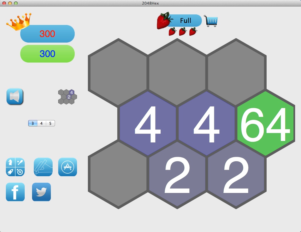 2048 Hex 1.3 : Playing 3x3 Level