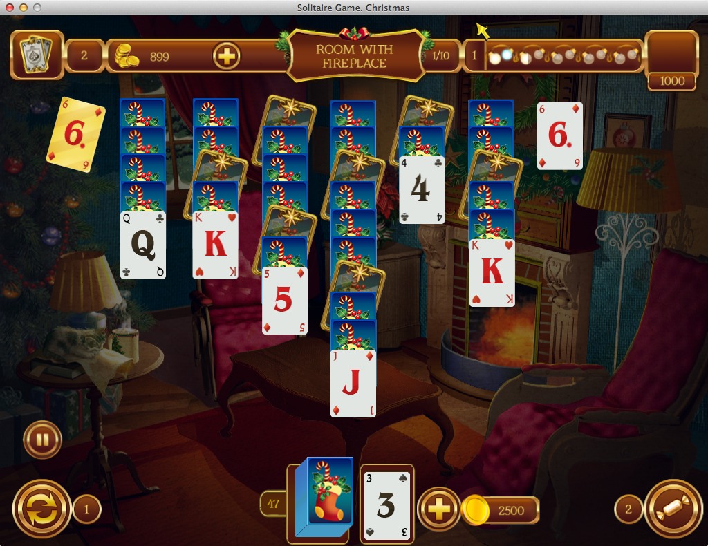 Solitaire Game. Christmas Free : Main window
