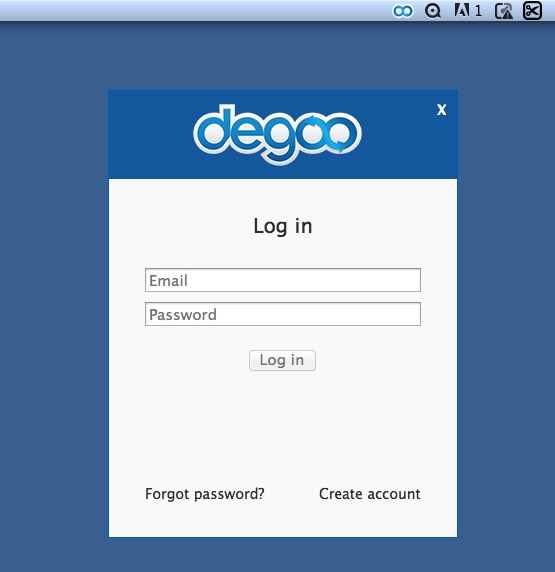 Degoo 1.0 : Main window