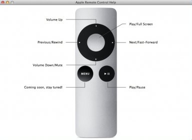 Apple Remote Control Help Window