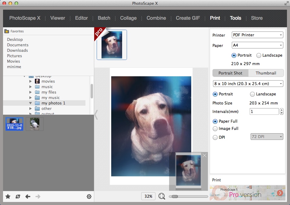 PhotoScape X 2.1 : Photo Printer Window