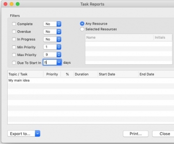 Task Reports
