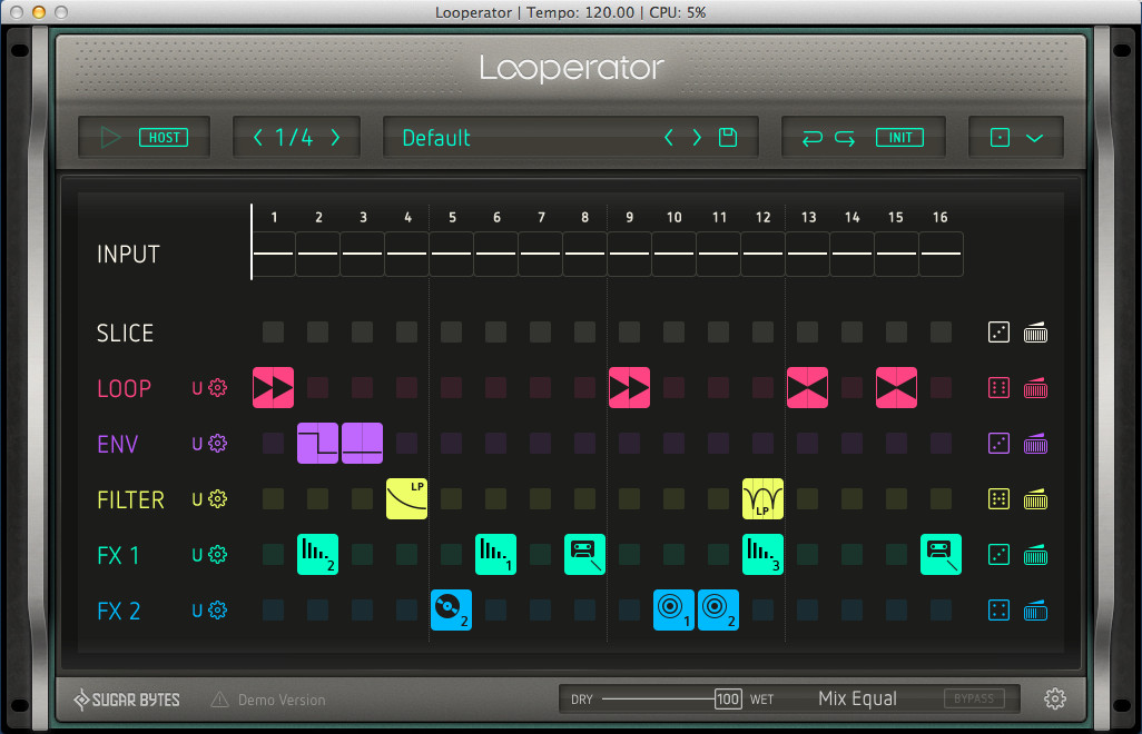 Looperator 1.0 : Main Window