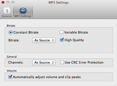 MIDI To MP3 1.0 : Settings Window