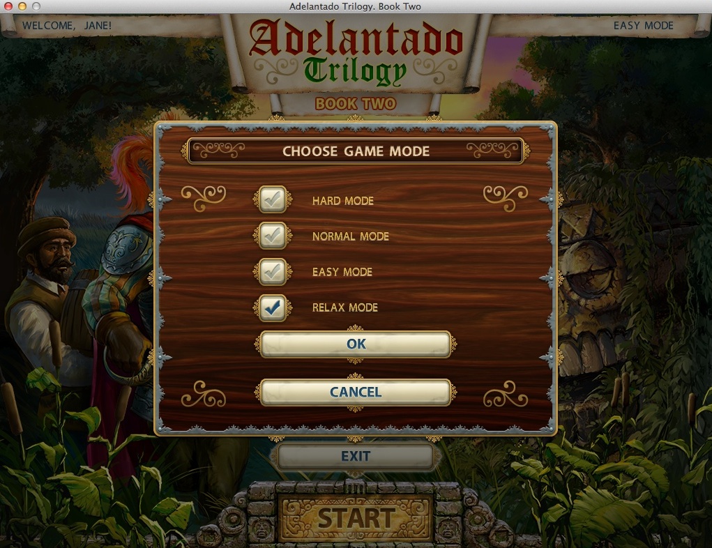 Adelantado Trilogy: Book Two : Selecting Game Difficulty