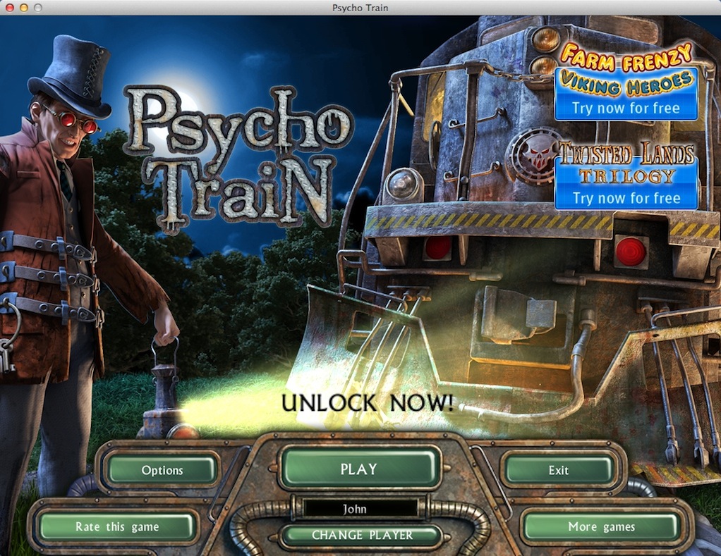 Psycho Train : Main Menu