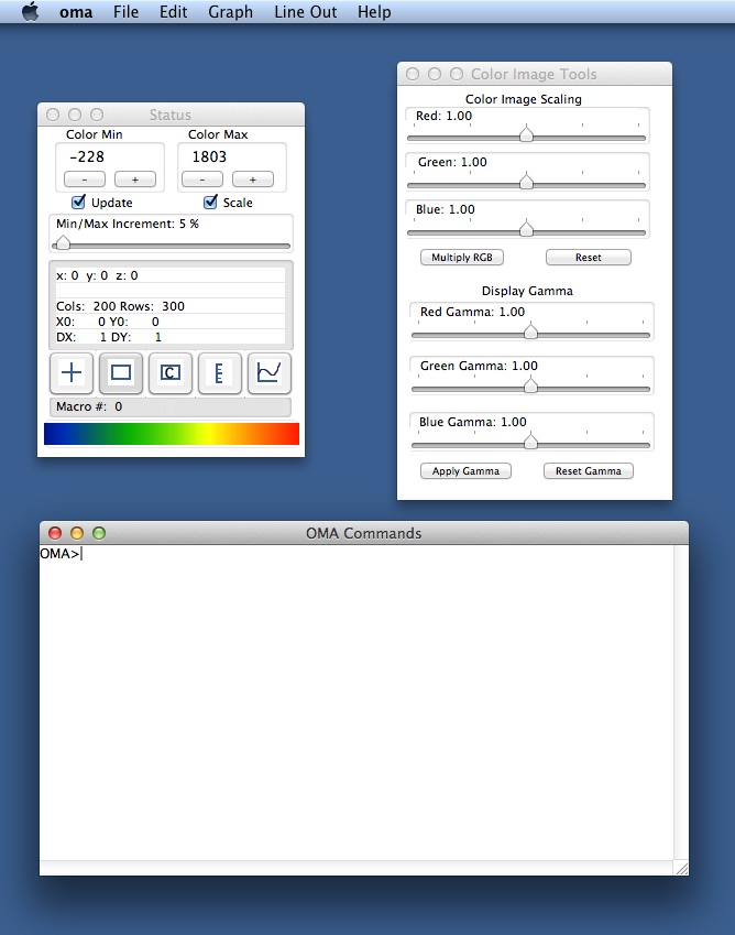 OMA for Mac OS X 3.0 : Main window