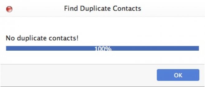 Checking Contacts Duplicates Scan Results