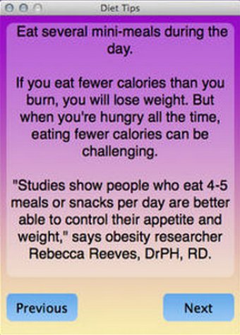 Diet tips Window