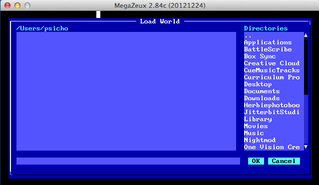 MegaZeux 2.8 beta : Main Window