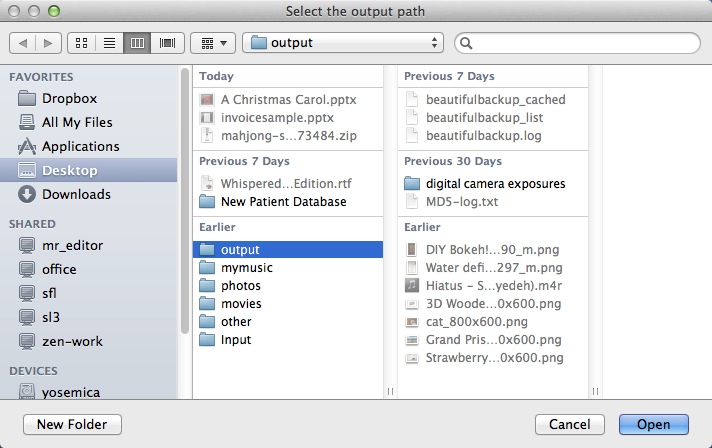 Enolsoft PDF to PowerPoint for Mac 2.2 : Selecting Destination Folder