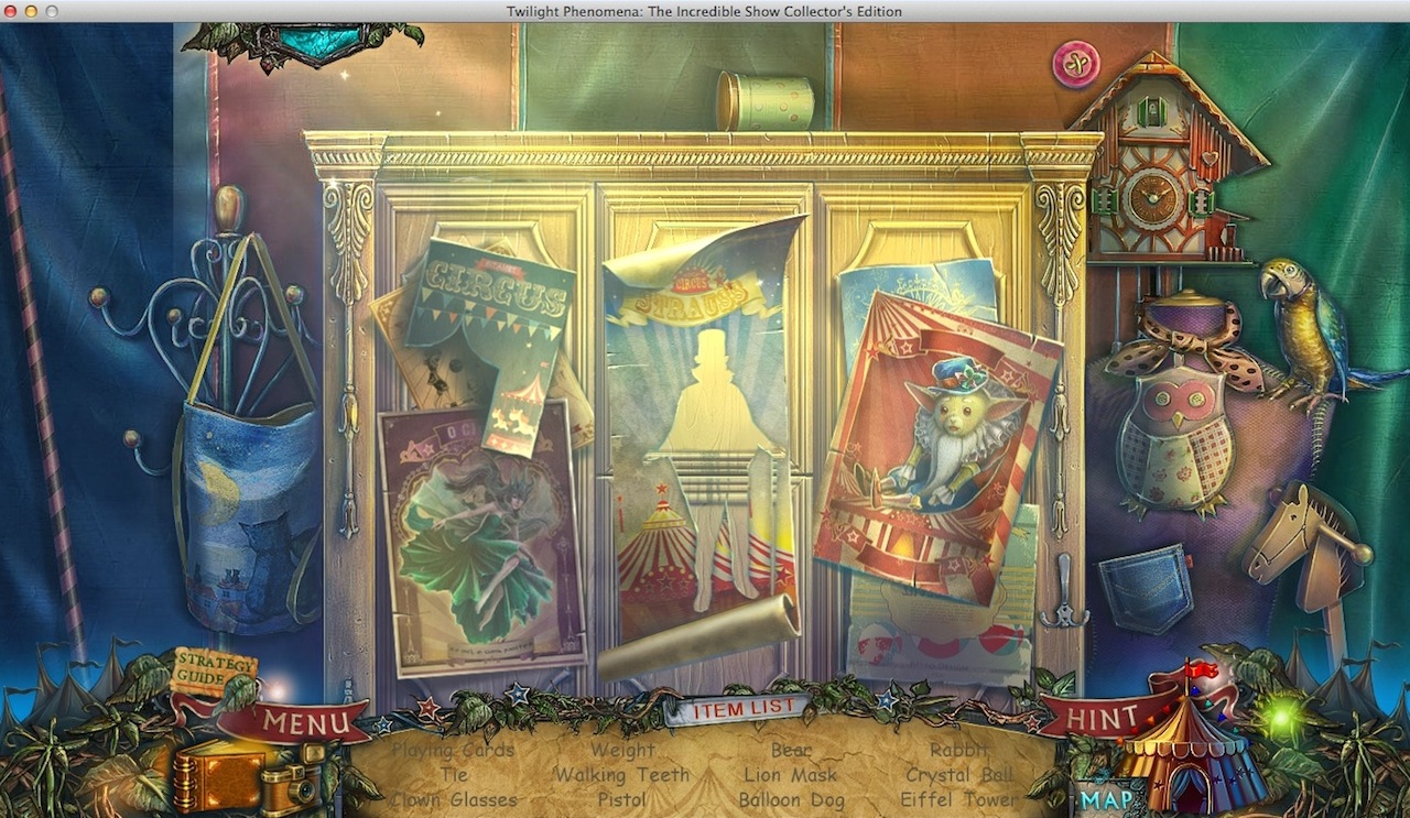 Twilight Phenomena: The Incredible Show Collector's Edition 2.0 : Completing Hidden Object Mini-Game