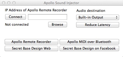 Apollo Sound Injector 1.4 : Main window