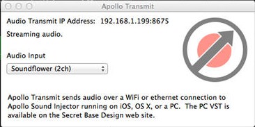Apollo Transmit 1.4 : Main window