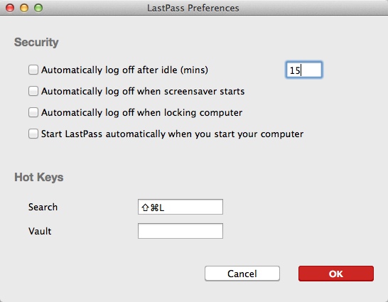 Lastpass 3.7 : Program Preferences