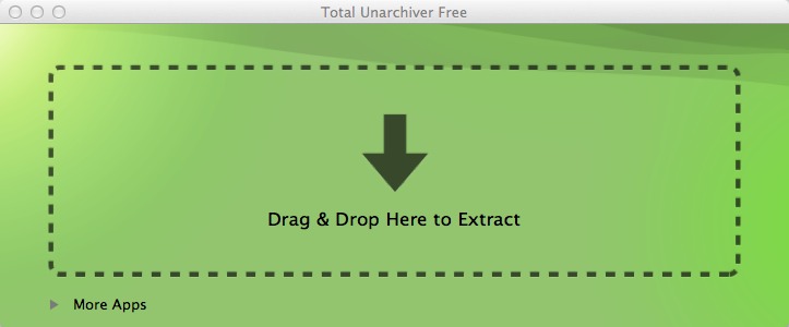 Total Unarchiver Free 1.0 : Main window