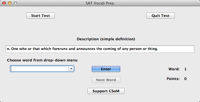 SAT Vocab Prep 1.5 : Taking Test