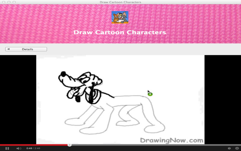 Learn To Draw Cartoon Characters 1.0 : Main window